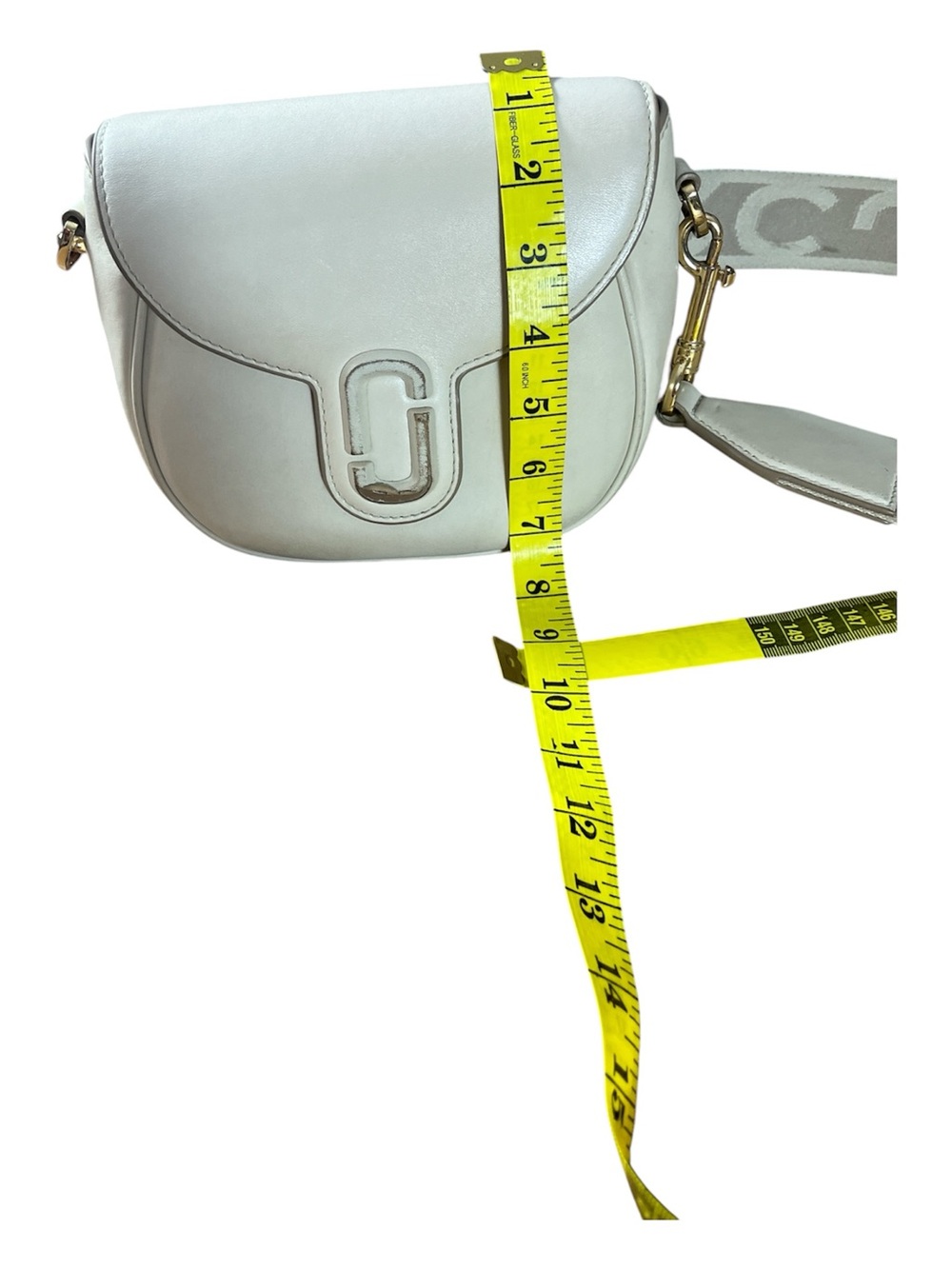 Marc Jacobs Cream Crossbody Bag with Logo Strap - Picture 8 of 10